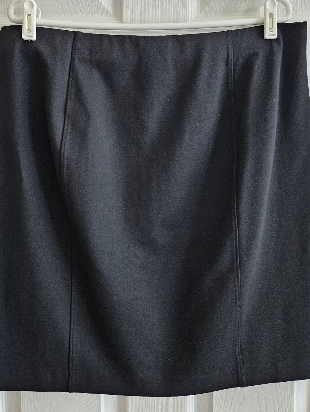 J Jill Ponte LG Black Knit Pencil Skirt Elastic Waist